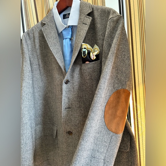 Men’s Herringbone fully lined blazer - Picture 6 of 14